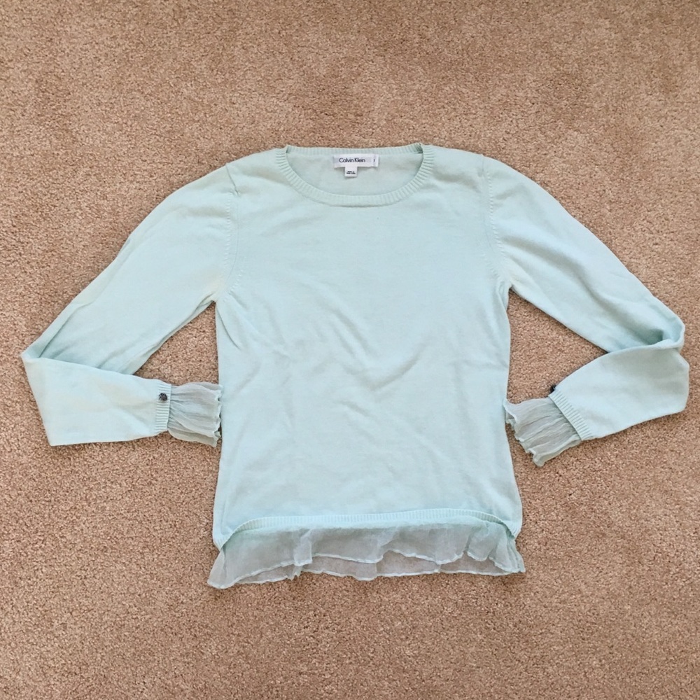 💕HP💕 Calvin Klein mint green sweater
